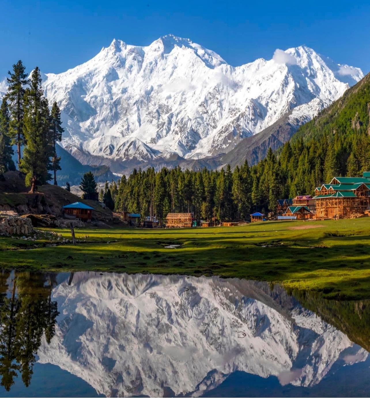 Fairy Meadows with mountain views
